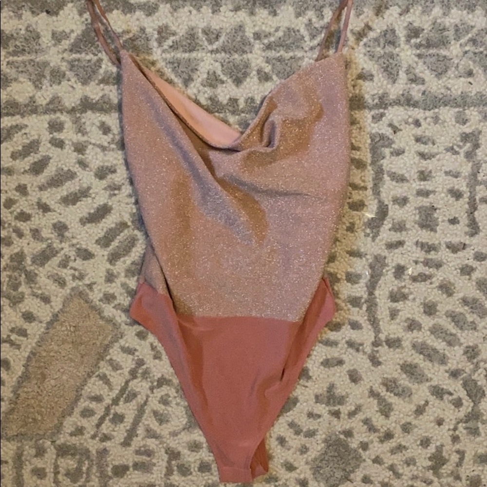 Pink sparkly bodysuit